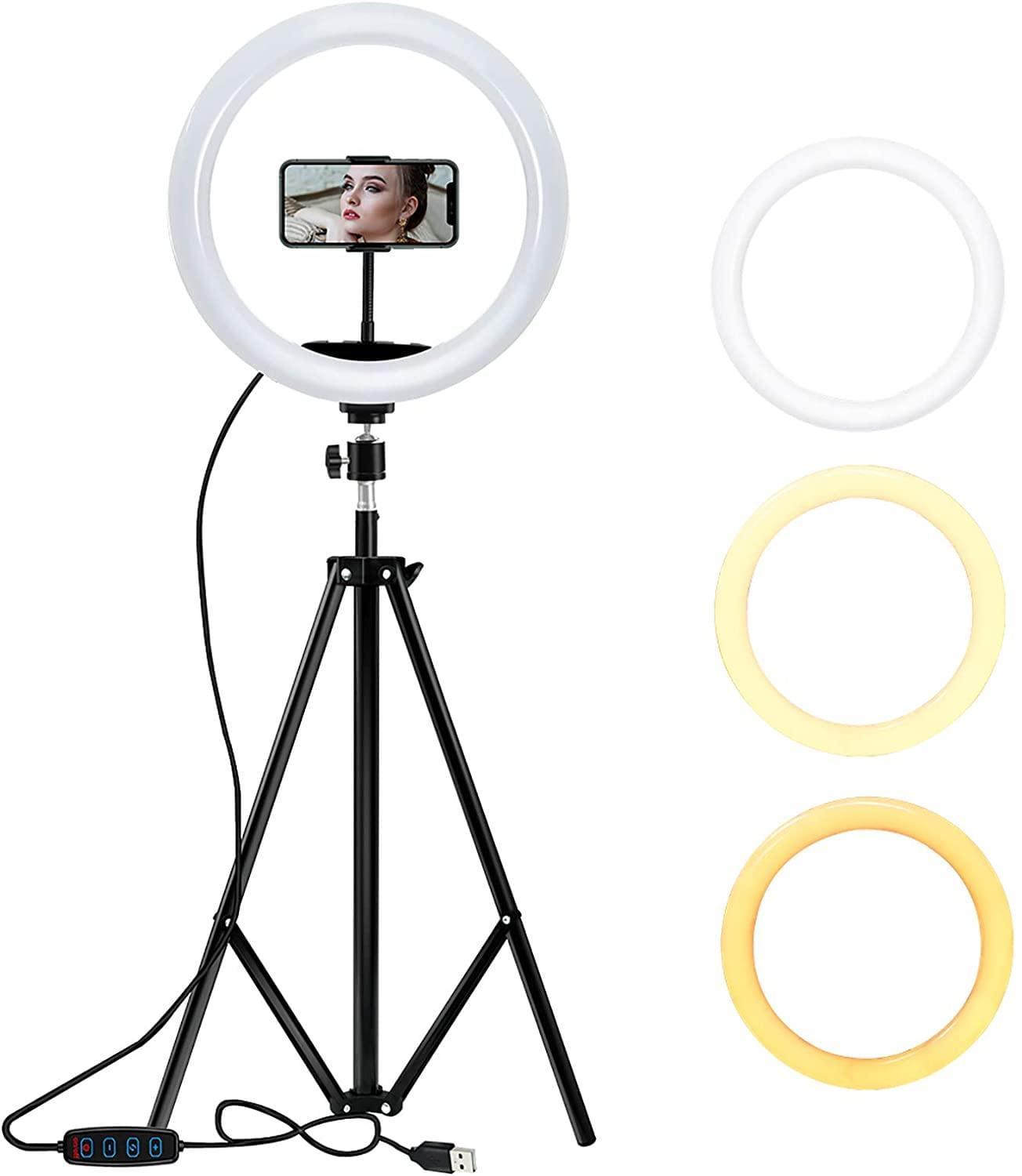 Anillo de luz Flux's LED para selfies de 12" con 3 modos de iluminación y 10 de brillo - Tecno Byte Spain