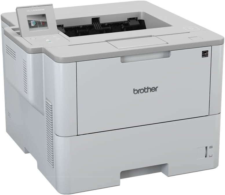 Brother HL-L6400DW Impresora láser monocromo (Bandeja 520 Hojas, 50 ppm, USB 2.0, Memoria de 512 MB, Doble Cara automática, Ethernet, WiFi) Color Blanco